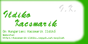 ildiko kacsmarik business card